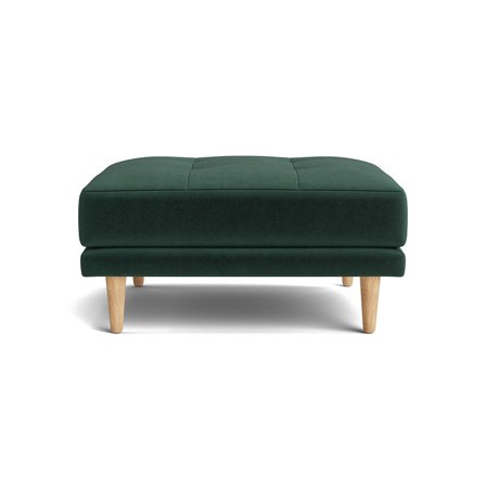 Cali Pouf Hocker Riviera Grün funktionalistischer Stil eleganter Look zwei Schichten für Cali-Sofaserie komfortable Polsterung 40cm