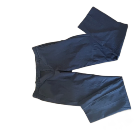 Mörkblå kostymbyxor med wide fit från dressman. Nypris 1400:-