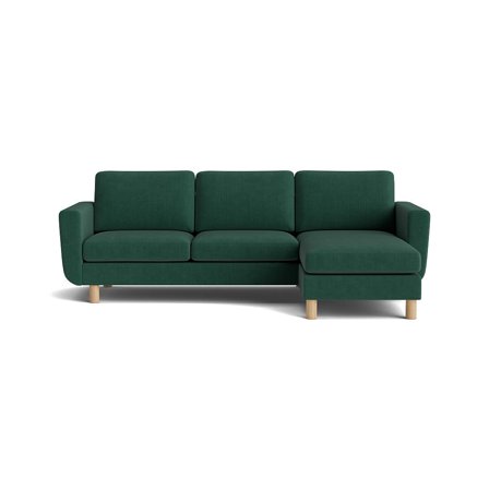 Haven chaiselong sofa, vendbar | smal chaiselong - Ontario Grøn - 260x150x86 - Sofa, chaiselong
