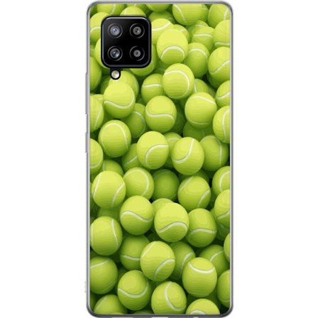 Kompatibel Mobilcover til Samsung Samsung Galaxy A42 5G Mønster af grønne tennisbolde i høj detalje, sporty motiv med gentagende tekstur og stærke