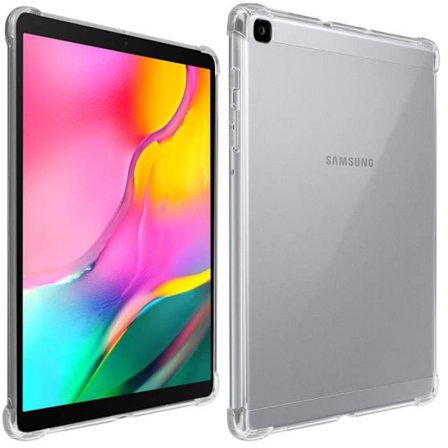 Suojakuori Samsung Galaxy Tab A 10.1 2019 silikonille joustavat kulmat puskurin läpinäkyvä