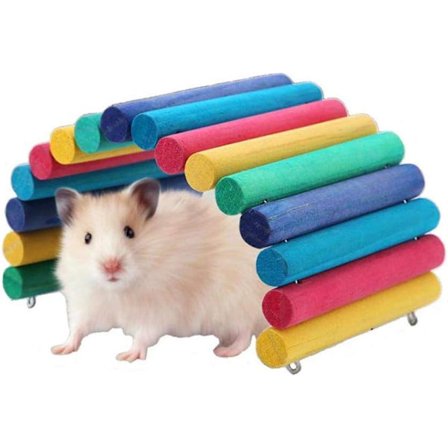Trä Hamster Rainbow Bridge Hängande armbågsstege Small Anima