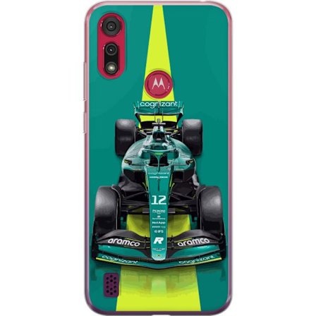 Yhteensopiva Puhelinkuori Motorola Motorola Moto E6s (2020) Aston Martinin Formula 1 -auto vihreässä kilpailumuotoilussa, jossa on moderni studiosen