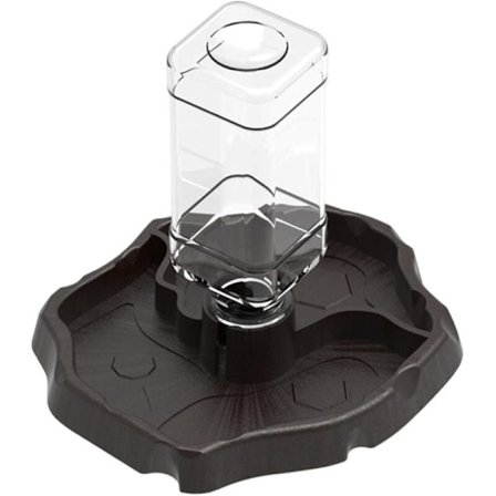 Reptil Vannskål med Flaske Automatisk Mater Dispenser for Skilpadder Øgler Gekkoer Slanger Skorpioner 2 i 1 Plast