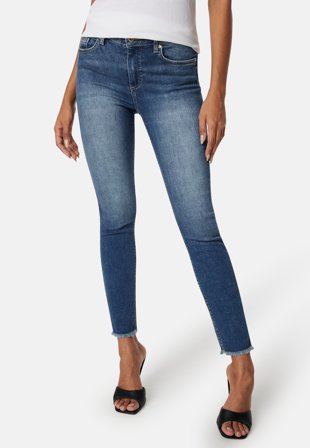 ONLY Onlblush Mid SK Ank RW Denim Medium Blue Denim Vaatteet