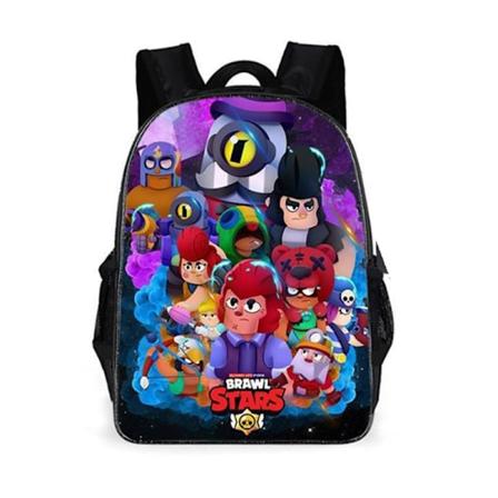 Brawl Stars Skolebagg Stor Kapasitet Full Trykk Ryggsekk Påskegave C