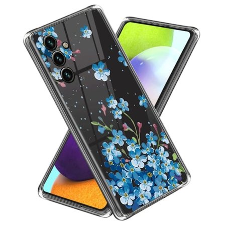 Deco Samsung Galaxy A24 4G Suojakotelo - Sininen Flower