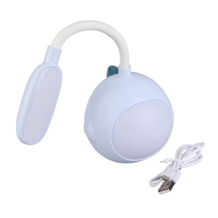 LED Skrivbordslampa med Batteri Flexibelt Ögonskydd Nattlampa USB-laddning för Sovrum Sovsal Blå