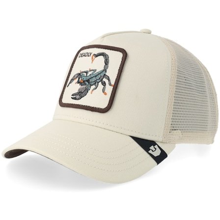 Goorin - Beige trucker Casquette - Deadly Scorpion Chalk A-frame Trucker @ Hatstore