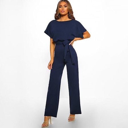 Naisten jumpsuit rento Vida Ben naisten ilta juhla pitkä haalari laivastonsininen