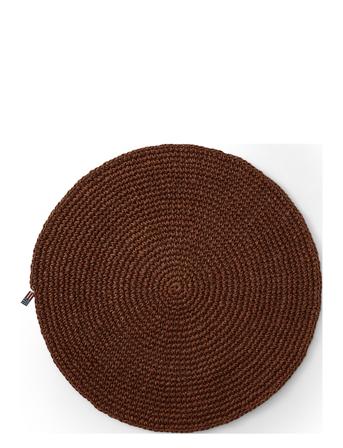 Round Recycled Paper Straw Placemat Home Textiles Kitchen Textiles Placemats Brun Lexington Home*Betinget Tilbud