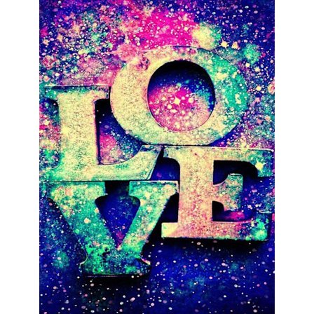 30x40CM Käsintehty 5D Taiteellinen Timanttimaalaus - Värikkäät Rakkauslainaukset