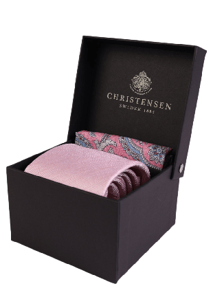 Amanda Christensen Tie & Pocket SquareBox Set Accessoarer Herr Rosa ONESIZE