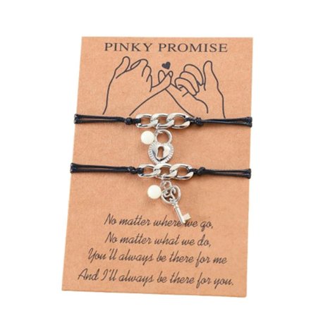 Natlys Perler Håndlavet Par Armbånd 2-Delt Sæt - Par Armbånd