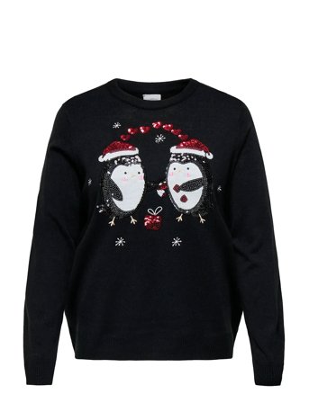 Carxmas Shine Ls Ck Knt Black ONLY Carmakoma