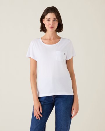 Lexington T-shirt i jersey, vit