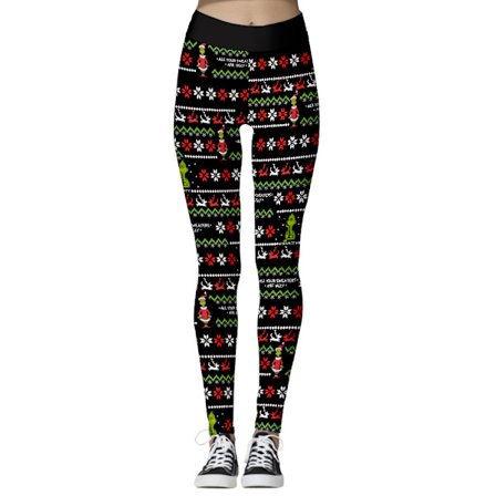 Grinch High Waisted Jule Leggings Yoga Tight Julegave BM for kvinner