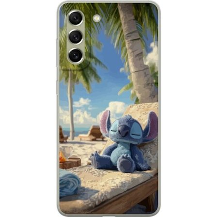 Kompatibelt Mobildeksel til Samsung Samsung Galaxy S21 FE 5G Disney Stitch klemmer skilpadde tropisk strand