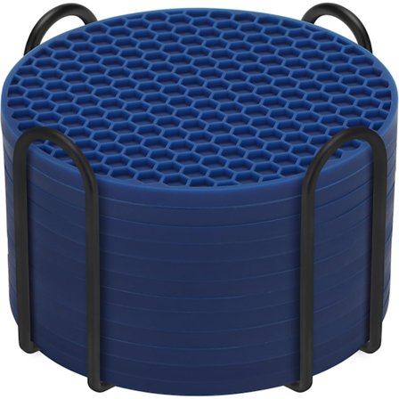 Silikone coastersæt, til alle typer kopper, til både varme og kolde drikke, skridsikker, non-stick, beskytter og dekorerer din bordplade (12 stk., 