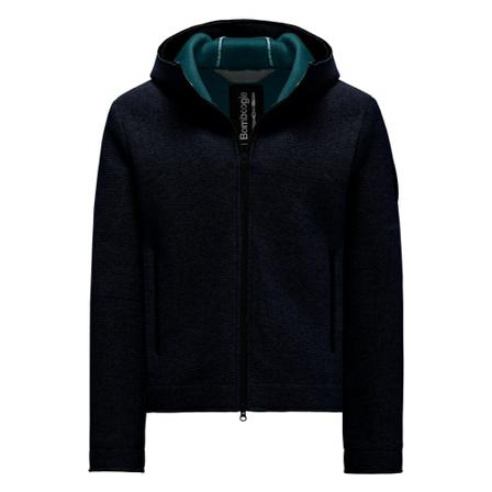 BomBoogie, Boiled Wool Jacket with Zip Niebieski, Mężczyzna, Rozmiar: M