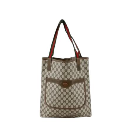 Gucci Vintage Pre-owned Jased canvas gucci-Tass , Bruin , Dames , Maat: ONE Size Vintage Tassen