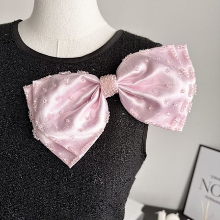 Sløyfe Stofflapp Brystblomst ROSA ROSA