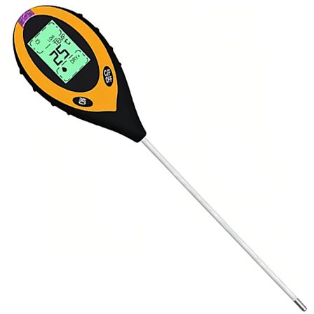 Digital jordmåns pH-mätare A temperatur- och fuktmätning samt ljusintensitetsmätning med