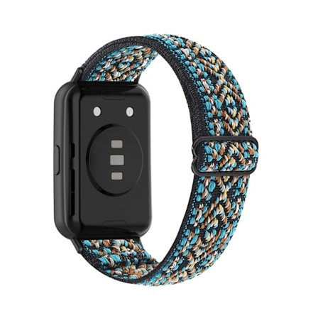 Huawei Watch Fit 2 elastisk nylon-urrem i etnisk stil - Brun