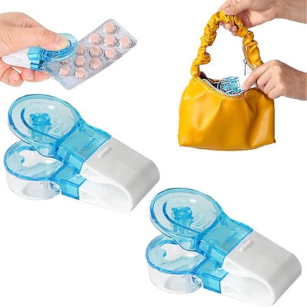 Bärbar Pill Taker Remover, Tabletter Piller Blisterförpackningsöppnare Hjälpverktyg för äldre, funktionshindrade, Pill Dispenser