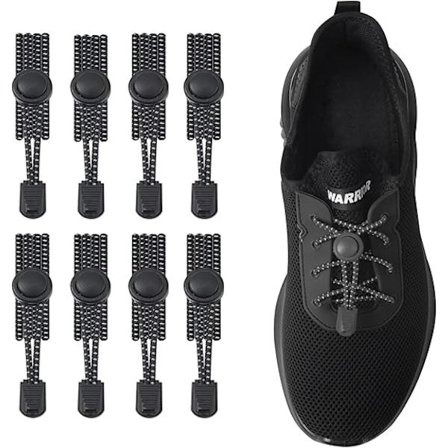 5 par knuteløse skolisser for voksne, elastiske skolisser uten knyting