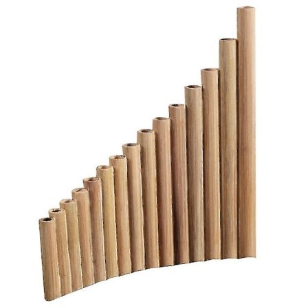 Panflöjt 15 Pipor Naturlig Bambu Vindinstrument Panflöjt G-Ton Handgjord Träblåsinstrument