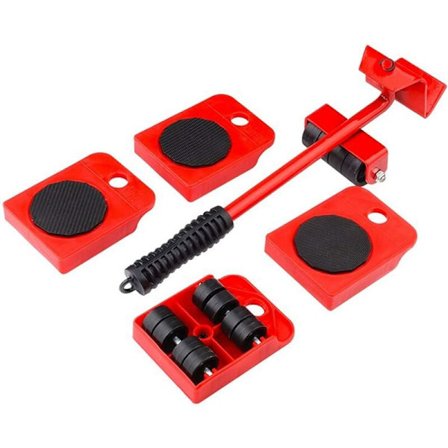 Röd flyttbar artefakt tre-lagers wellpapplåda möbelskjutset elektrisk rulle tungt möbel lämplig för h