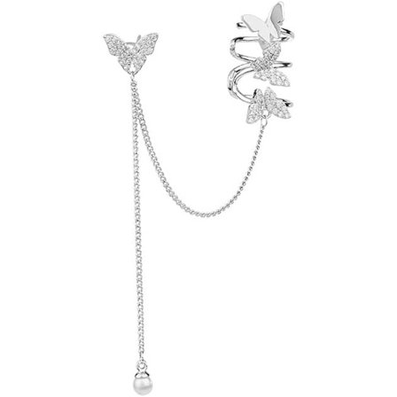 Sommerfugl Manchet Ørering til Kvinder Piger 925 Sterling Sølv