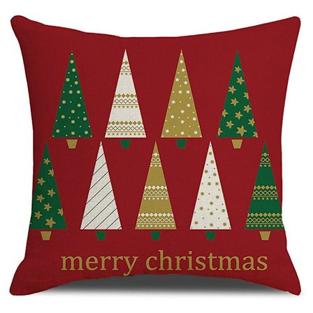 God Jul Julgran Snötryck Soffa Kuddfodral Kuddfodral Fest Dekorationer
