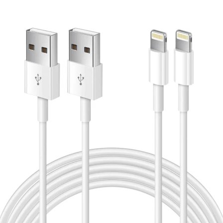 2-pak kompatibel med Apple iPhone ladekabel 1m, Apple Lightning til USB-kabel ledning 1 meter hurtigopladning Apple Phone lange kabler