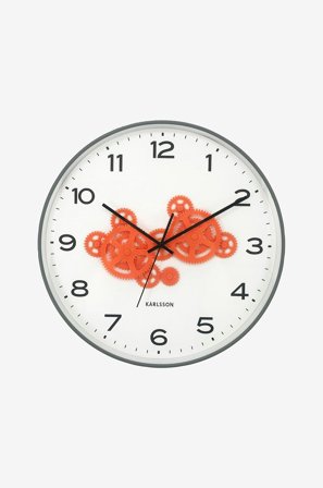 Karlsson - Seinäkello Open Gear - Harmaa - Seinäkellot & pöytäkellot - - Homeroom