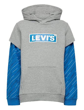 Lvb Micro Logo Pullover Hoodie Grey Levi's