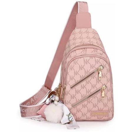 IC Sling Rygsæk Slingtaske til Kvinder, Brysttaske Daypack Crossbody Sling Rygsæk (A-Pink)