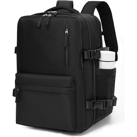 Denna unisex expanderbara reseryggsäck har en USB-laddningsport och en skoficka, och rymmer en TSA-certifierad 17,3-tums laptop.