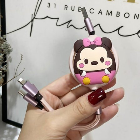 3 i 1 Laddare Date Kabel Typ C för IOS för Android Adapter Infällbar Snabbladdning Multifunktion Bärbar Typ 8