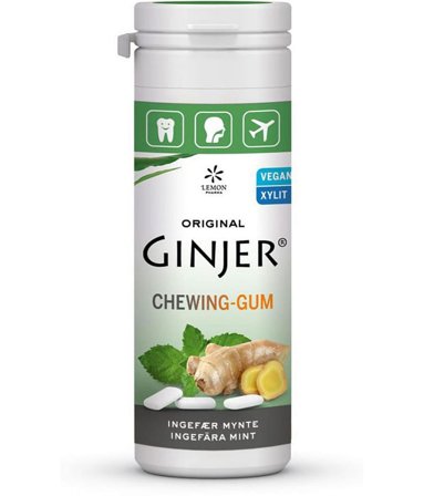 Ginjer GINJER Ingefær MYNTE Tyggegummi 30 g, Helse & Madvarer, Snacks, Tyggegummi