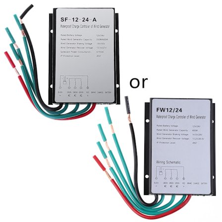 600W 12V/24V Vattentät Vindkraftverk Generator Laddningsregulator Vindkontroll