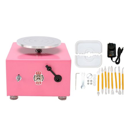 Mini Keramik Hjul Keramikhjul Justerbar Hastighet Mini Elektrisk Keramik Hjul Maskin för DIY Lera Konst Hantverk 100‐240V AU-kontakt
