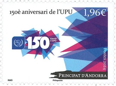 Fransk Andorra - UPU 150 år - Postfrisk frimærke