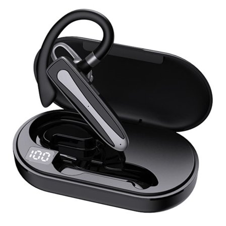 YYK-530 Trådløse Øretelefoner med Ørehage, Lang Batterilevetid, Digital Skærm, Stereo Lyd, Bluetooth 5.1, Ørepropper til Løb