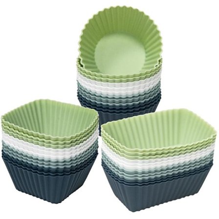 Genanvendelige cupcakeforme 36 stk. silikone madkasse dividers, fødevaregodkendte non-stick silikone muffinforme, madkasse