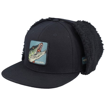 Skillfish - Noir earflap Casquette - Grisjävel Earflap Vintage Black Ear Flap @ Hatstore
