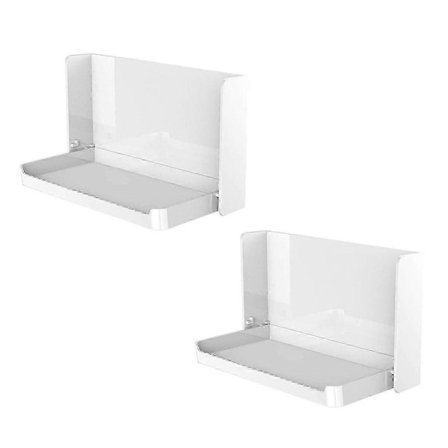 Lille Flydende Hylde til Væg, Sammenklappelig Badeværelseshylde Vægmontering, Sengebordshylde til Telefon, Fjernbetjening, Selvklæbende Hylde, A (LGL)