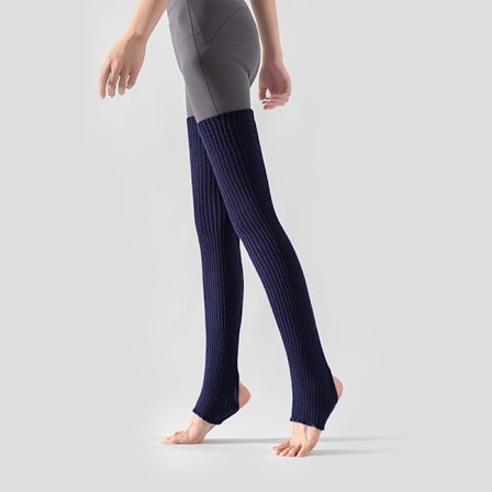 B;75CM-ZLY Moderne benvarmere lange fodløse sokker One Size Passer Alle til kvinder Vinter Dans Yoga Ballet Åndbar