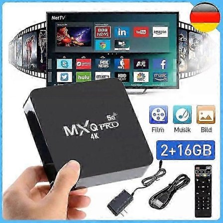 Neu Smart TV BOX 2GB 16GB Android 11.0 Quad Core WIFI Netværk Media Player HDR